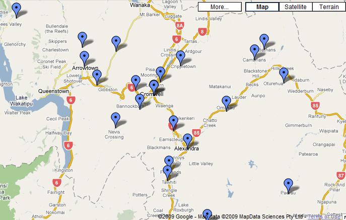 Goldfields Heritage Trail google map